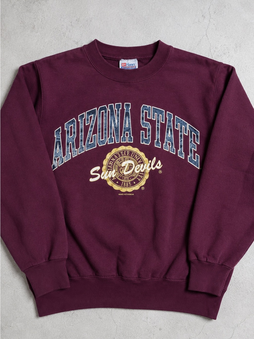 Vintage 1992 Arizona State ASU Sun Devils Hanes Sweatshirt L